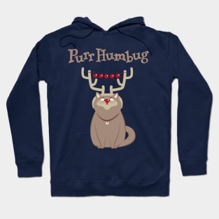 Purr Humbug. Not-So-Festive Cat. Hoodie